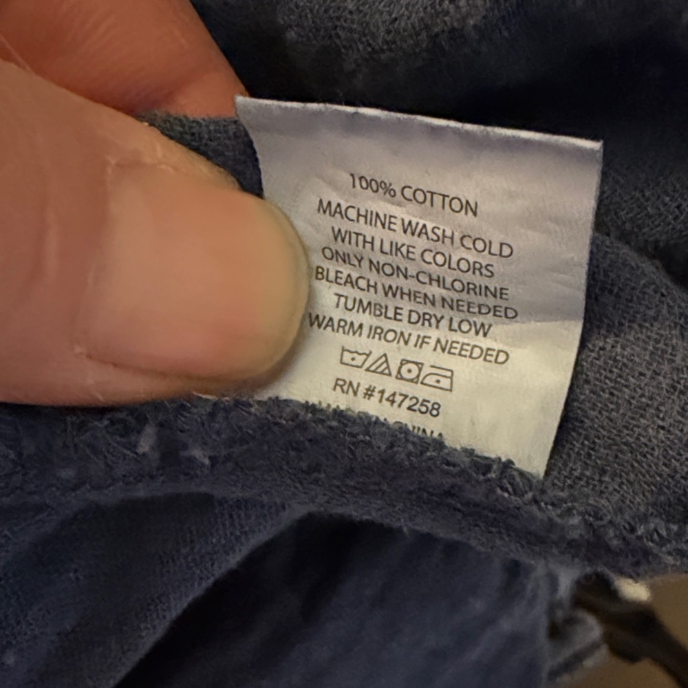 Simply Southern Textured Blue Fabric Pants - Picture 5 of 5
